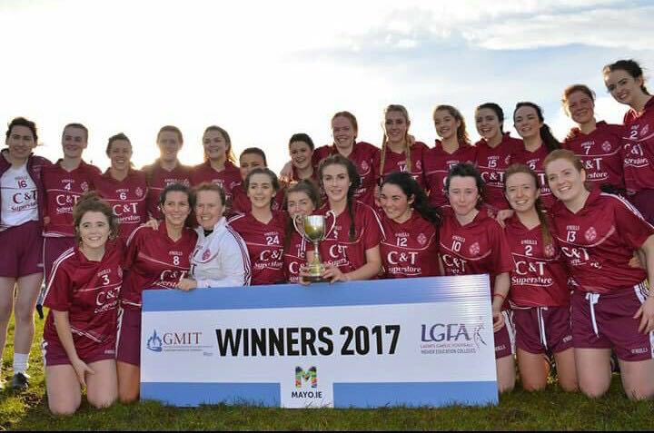 Congrats to Marino Institute who won the Donaghy Cup, with Scoil girls Aoife De Burca and new recruit Lucy Murphy. Massive achievement for them to have an All-Ireland medal!