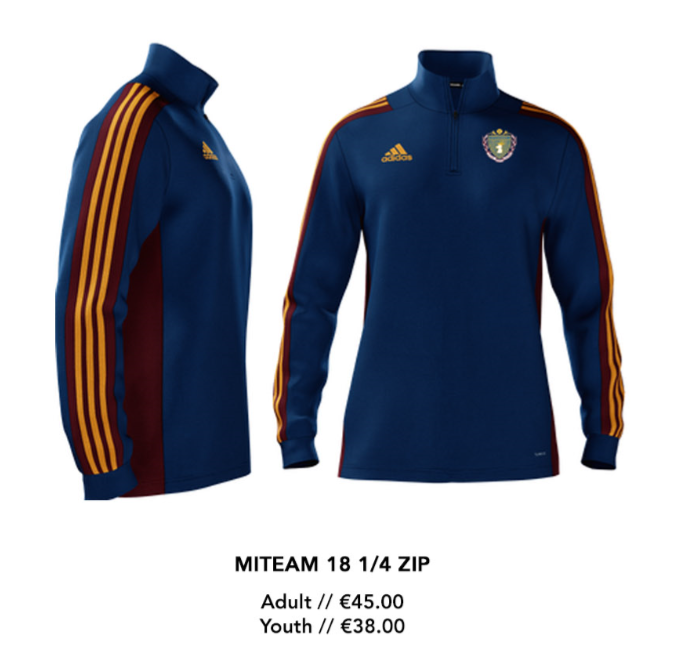 Adidas 1/4 Zip Top - NO INITIALS