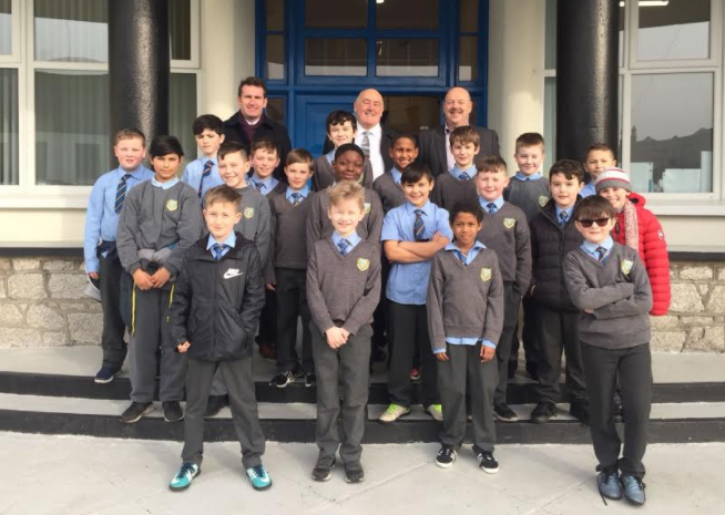 Senator Billy Lawless meeting the O'Connell Boys