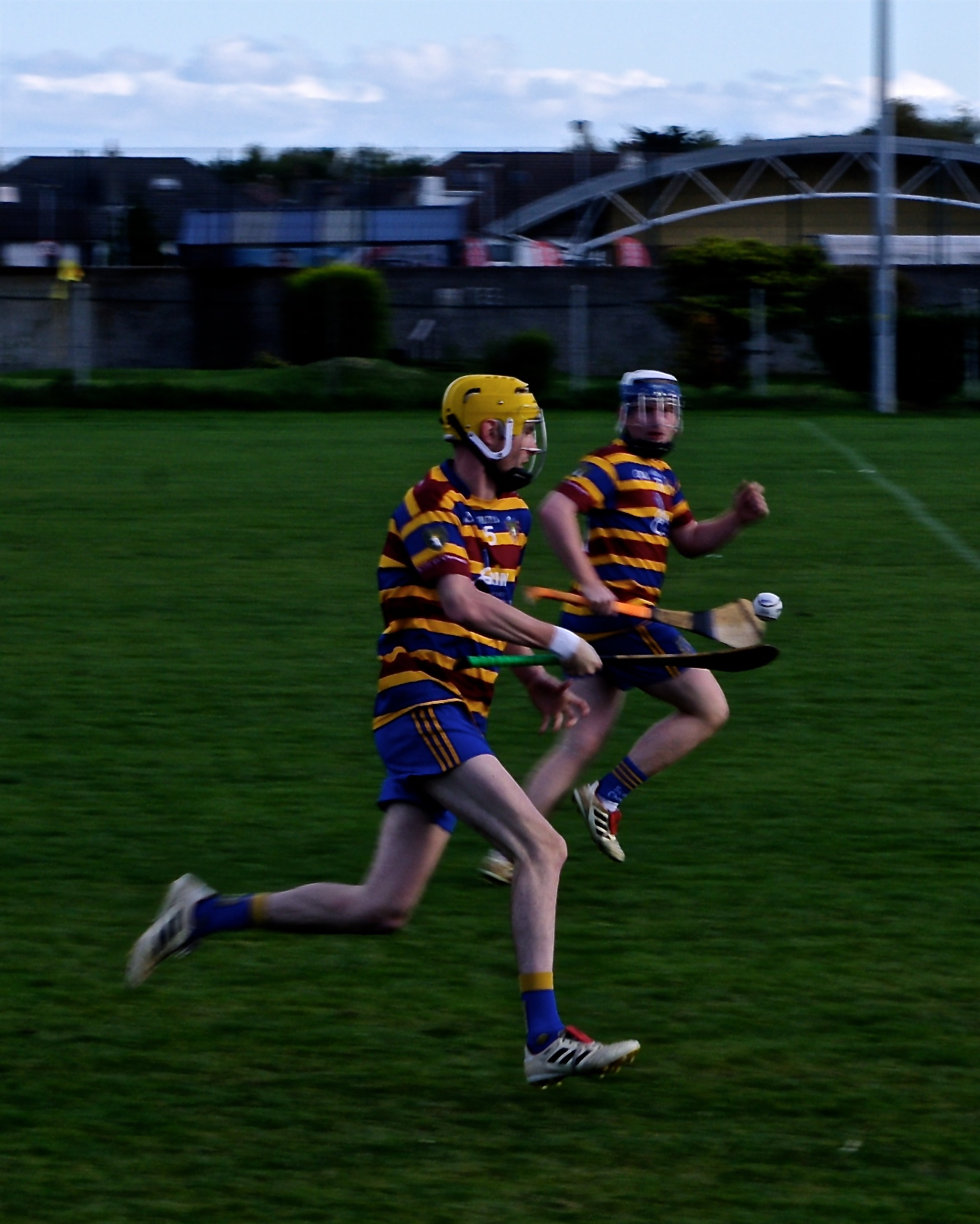 Daragh Levins on one of his many solo runs on Saturday, with Robbie Kennedy ready in support