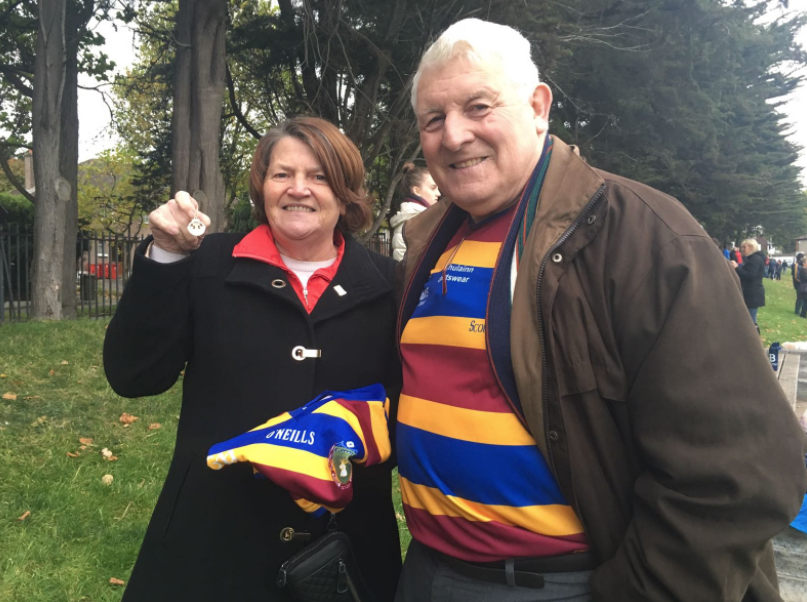 Liam pictured here with his wife Bernadette holding the 1968 IHC winning medal!