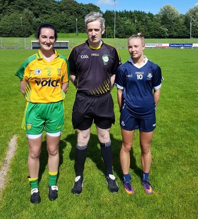 Hannah Leahy takes the toss ahead of the Dublin u17s match against Donegal.