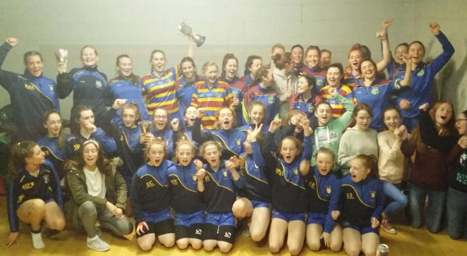 3 Scoil girls &amp; ladies teams after their 2017 successes - more moments like this to be had on Sunday!